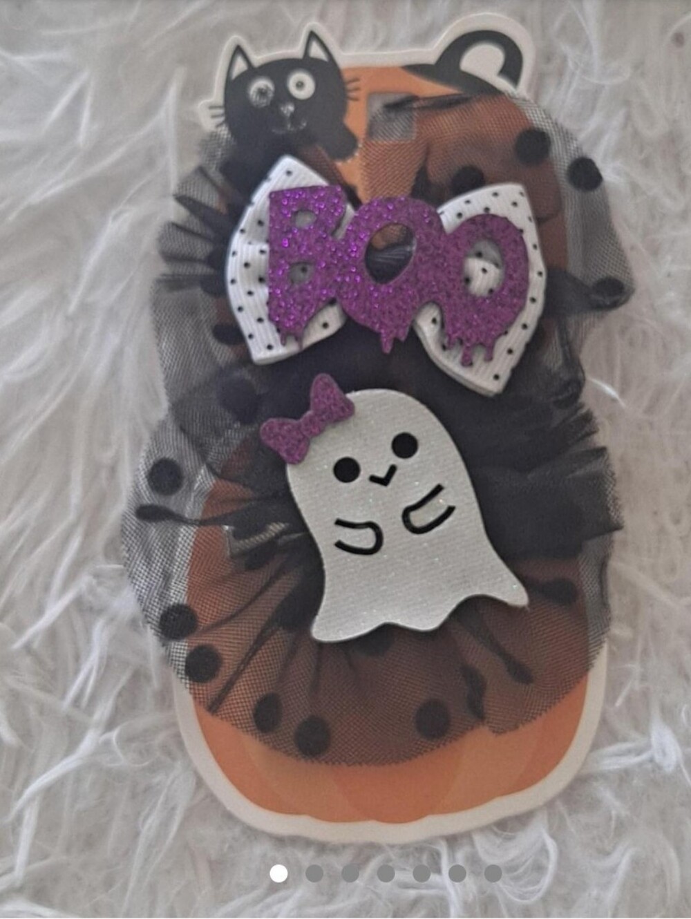 Halloween hair barettes with BOO letters Glitter Ghost Barettes Holiday Hair
